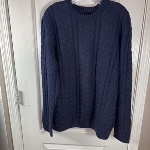 Piombo Men's Navy Sweater NWT Crew Neck Pullover Italian Knit Soft Classic Style